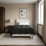 vidaXL Duvet d'été simple Matelassé Anthracite 135 x 200 cm Microfibre