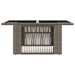 vidaXL Table de jardin relevable Gris 100 x 55 x 37 cm