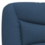 vidaXL Lit avec matelas Hvar bleu 90x190 cm tissu