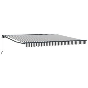 vidaXL Cadre d'auvent Anthracite et blanc 400 × 300 cm