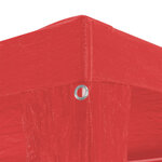 vidaXL Tente de fête Rouge 300 x 300 x 255 cm PE et acier