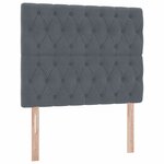 vidaXL Lit avec rangement et matelas Gris foncé 120 x 190 cm Velours