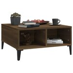 vidaXL Table basse chêne marron 60x60x30 cm bois d'ingénierie