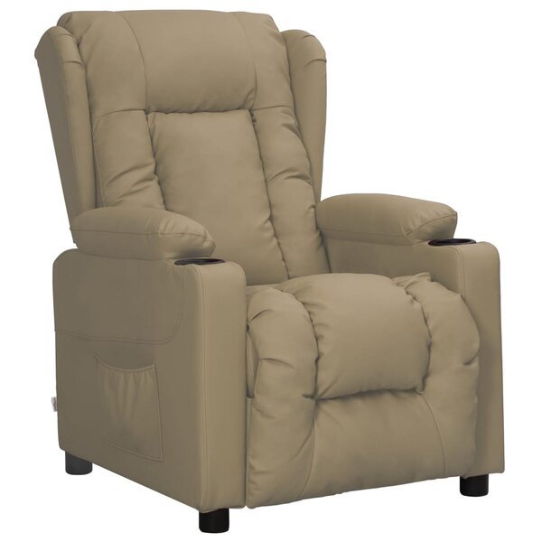 vidaXL Fauteuil inclinable Cappuccino Similicuir