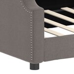 vidaXL Lit de repos sans matelas taupe 80x200 cm tissu