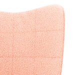 Chaise relaxante vidaXL en tissu laineux rose