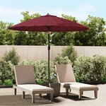 vidaXL Parasol d'extérieur avec mât en aluminium 270 cm rouge bordeaux