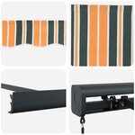 vidaXL Auvent Rétractable Vert et jaune 500 × 300 cm Tissu et Métal