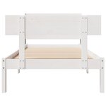 vidaXL Cadre de lit sans matelas blanc 90x200 cm bois de pin massif