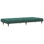 vidaXL Ensemble de canapés 2 Pièces vert foncé velours