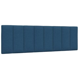 vidaXL Coussin de tête de lit Hanko bleu 160 cm tissu