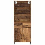 vidaXL Haut Armoire avec tiroir Bois Ancien 69 5 x 34 x 180 cm