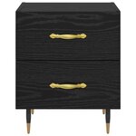 vidaXL Cabinet de chevet 2 Pièces Chêne noir 40 x 35 x 47.5 cm