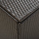 vidaXL Boîte de rangement de jardin résine tressée 180x90x70 cm marron