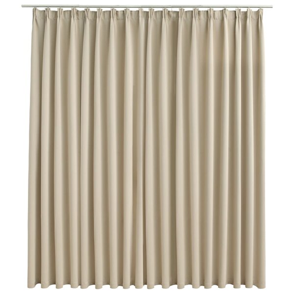 vidaXL Rideau occultant avec crochets Beige 290x245 cm