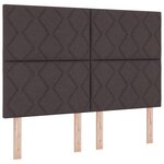 Lit Box Spring vidaXL avec Matelas en Marron Foncé  140x190 cm Tissu