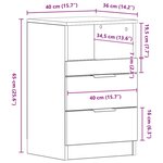 vidaXL Tables de chevet 2 Pièces Chêne Sonoma Bois d'ingénierie