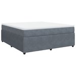 vidaXL Sommier à lattes de lit et matelas Gris foncé 180x200cm Velours