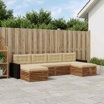 vidaXL Ensemble de canapés d'extérieur 6 pc Bois d'Acacia Massif