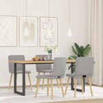 vidaXL Chaises à manger lot de 4 gris nuage tissu