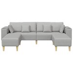 Sofa en tissu avec coussin 3 Pièces Gris nuage 208 cm tissu