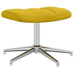 vidaXL Chaise de relaxation avec tabouret Jaune moutarde Velours