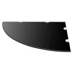 vidaXL Étagères d'angle 2 Pièces et supports chromés Verre Noir 45x45 cm