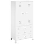 vidaXL Garde-robe Blanc 90x50x180 cm Métal
