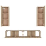 vidaXL Ensemble de meubles TV 4 Pièces Chêne sonoma Bois d'ingénierie