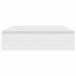 vidaXL Lit avec rangement et matelas avec matelas Blanc 160 x 200 cm