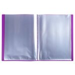 Protège-documents En Polypropylène 5/10e Opak Pochettes Cristal 40 Vues - A4 - Violet - X 20 - Exacompta