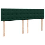 vidaXL Sommier à lattes de lit et matelas Vert foncé 200x200cm Velours