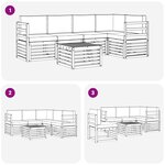 vidaXL Ensemble de canapés d'extérieur 6 pc Naturel et Anthracite