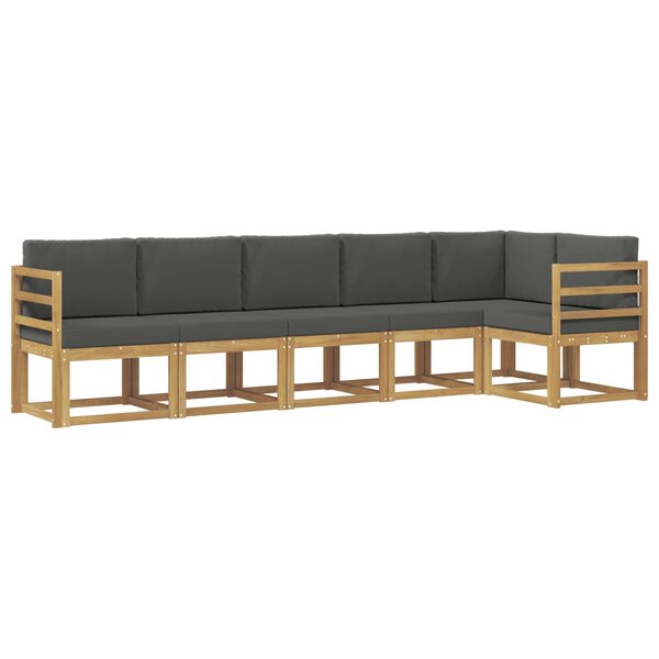 vidaXL Ensemble de canapés d'extérieur 6 pc Blanc et anthracite