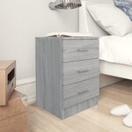 vidaXL Table de chevet Sonoma gris 38x35x56 cm Bois d'ingénierie