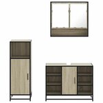 vidaXL Ensemble de meubles de salle de bain 3 Pièces chêne sonoma