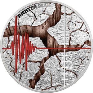 Pièce de monnaie en Argent 1 Dollar g 31.1 (1 oz) Millésime 2025 RICHTER SCALE