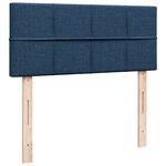 vidaXL Sommier à lattes de lit avec matelas bleu 120x190 cm tissu
