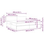 vidaXL Lit de rangement LED avec matelas Vert foncé 200 x 200 cm