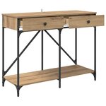 vidaXL Table console avec tiroir Chêne artisanal 100 x 39 x 78 5 cm