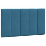 vidaXL Cadre de lit avec lumières LED bleu 90x190 cm velours
