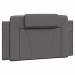 vidaXL Coussin de tête de lit Viana gris 100 cm similicuir
