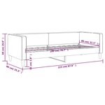 vidaXL Lit de repos noir 80x200 cm tissu