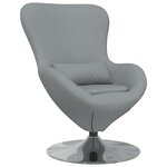 Fauteuil œuf vidaXL en tissu gris clair