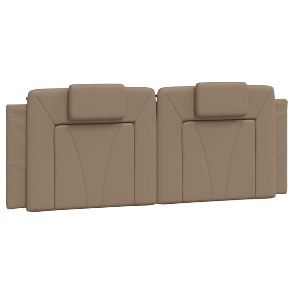 vidaXL Coussin de tête de lit Viana cappuccino 120 cm similicuir