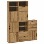 vidaXL Armoires latérales 5 Pièces ODDA 40x24x79 cm bois massif pin