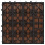 vidaXL Carreau de terrasse 11 Pièces Marron Clair 30 x 30 cm WPC