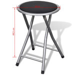 vidaXL Tabourets de pliables lot de 4 similicuir