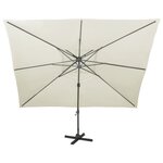 vidaXL Parasol de jardin déporté avec double plateau sable 400 x 300 cm