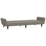vidaXL Canapé-lit à 2 places gris clair velours